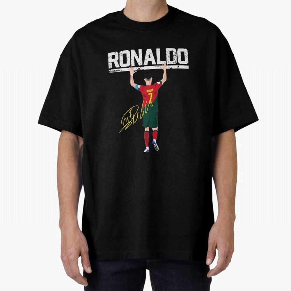 Cristiano Ronaldo Portugal Jersey -The Farewell Oversized T-Shirt Celebrate Supporters United by FIFA World Cup 2026 Group Stage Spirit, Celebrating England, France and Netherlands, Neymar, Haaland and Cristiano Ronaldo, Fan Favorite Moments,