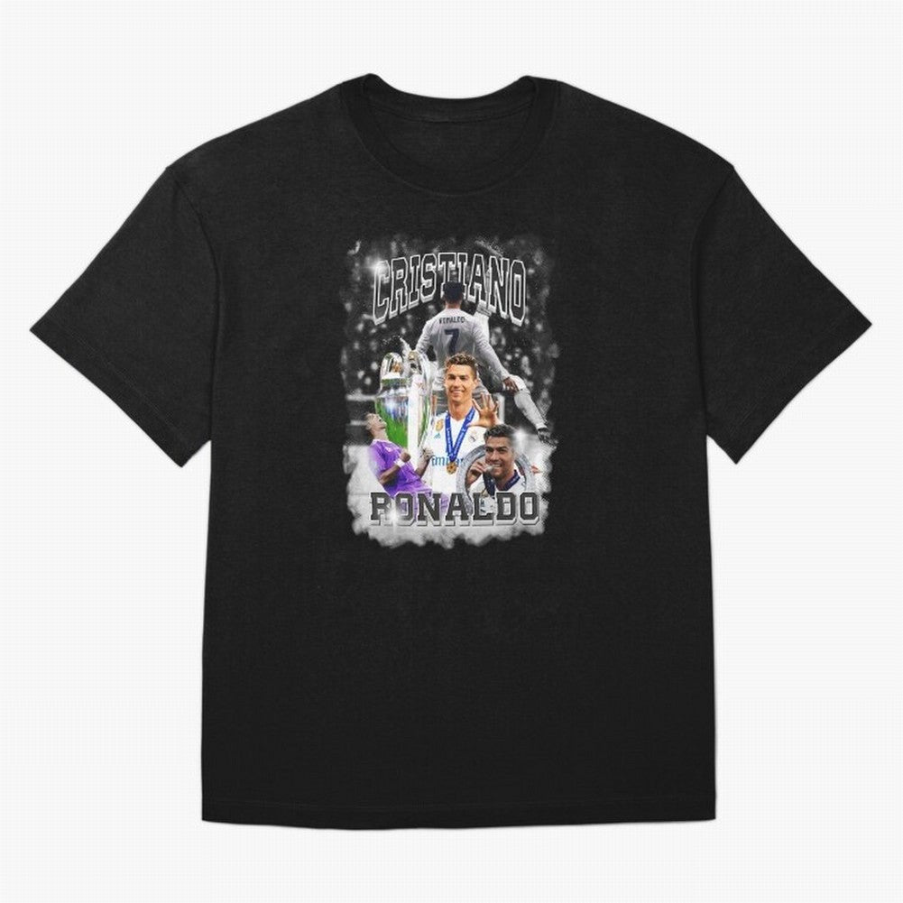 Cristiano Ronaldo Oversized T-Shirt Show Passion for the Stars of Match Day Hype around FIFA World Cup 2026 USA Canada Mexico, Neymar, Haaland and Cristiano Ronaldo, England, France and Netherlands, Goal Celebration Energy, Supporter Heritage,