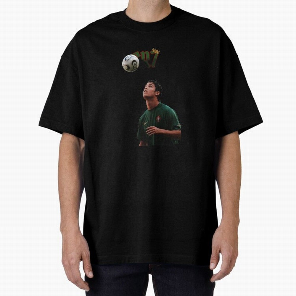 Cristiano Ronaldo Oversized T-Shirt Join the Global Buzz around Global Football Passion for FIFA World Cup 2026 USA Canada Mexico, Centered on Cristiano Ronaldo, Haaland and CR7, France, Champion Mindset, Group Stage Buzz, Knockout Tension and