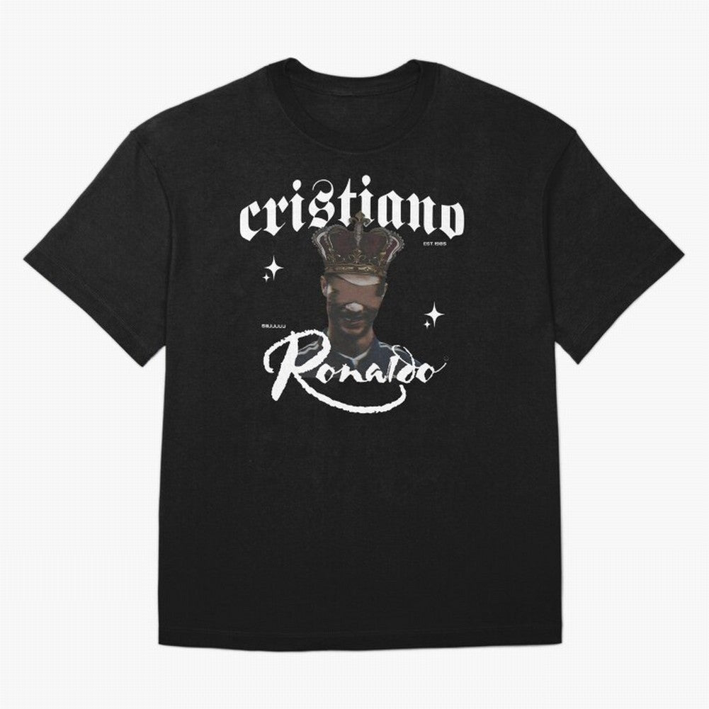 CR7 King edition Oversized T-Shirt Keep Football History Alive during Global Football Passion for FIFA World Cup 2026 Group Stage, Filled with Cristiano Ronaldo, Argentina, France and Brazil, Worldwide Fan Energy, Dramatic Goals, Stadium Lights and