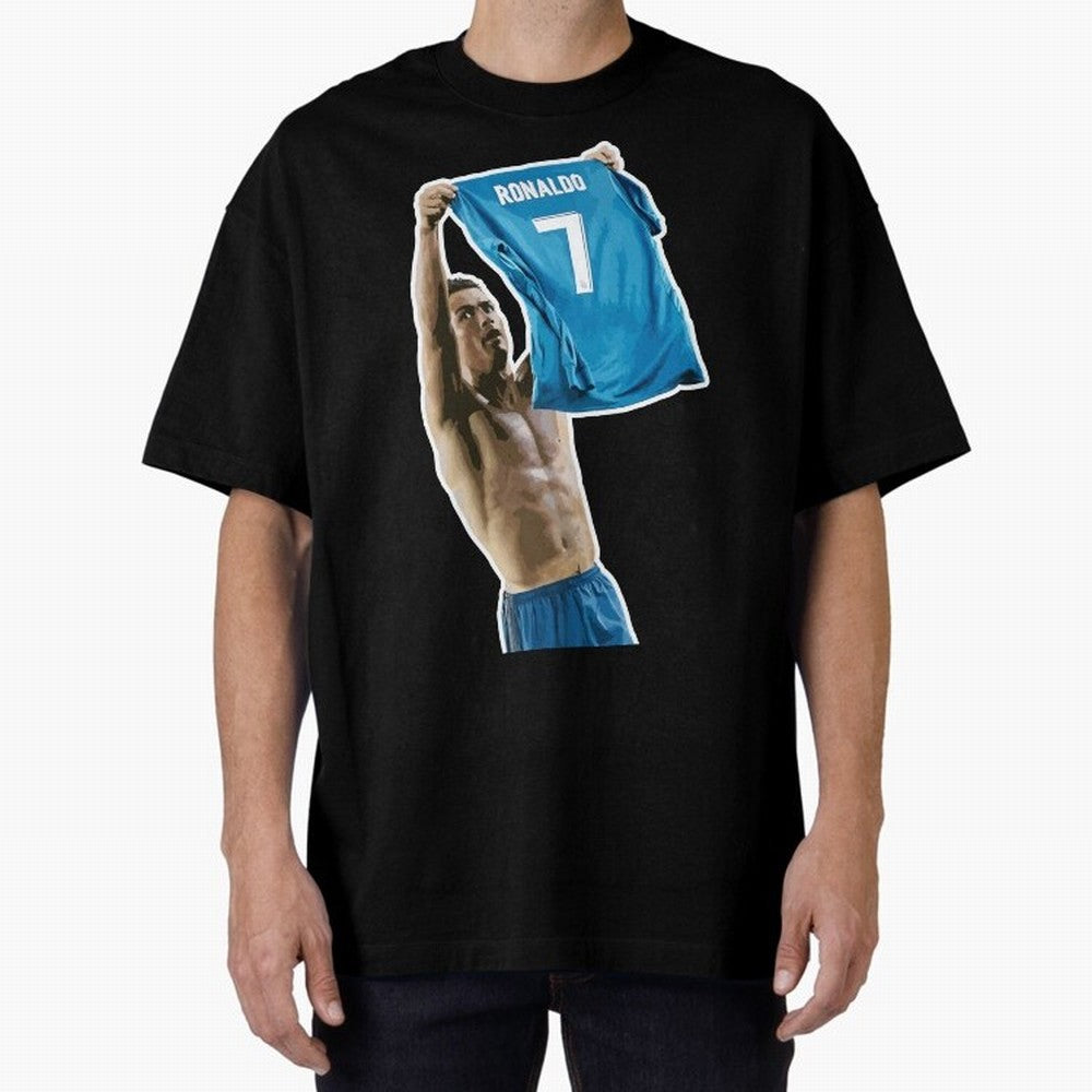 Cristiano Ronaldo Oversized T-Shirt Celebrate the Biggest Stage of FIFA World Cup 2026 for Fans of Cristiano Ronaldo and Germany, Bringing Vintage Soccer Flavor, Modern Football Stars, National Flags and Final Night Emotion; Made for Die Hard