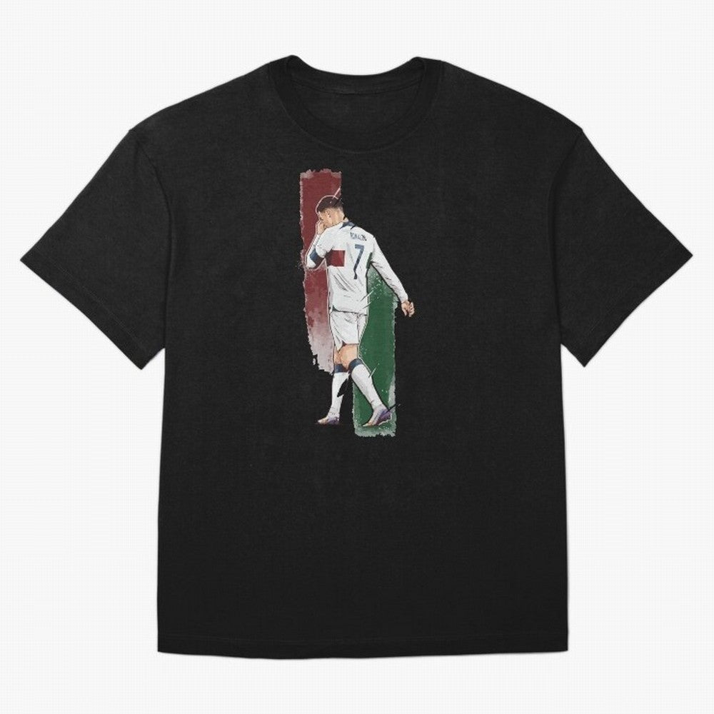 Ronaldo Crying World Cup 2022 Oversized T-Shirt Show Match Day Excitement for FIFA World Cup 2026 Group Stage for Fans of Messi, CR7 and Mbappe and Brazil, Bringing Football Festival Excitement, Trophy Ambitions, Country Rivalries and Star Player