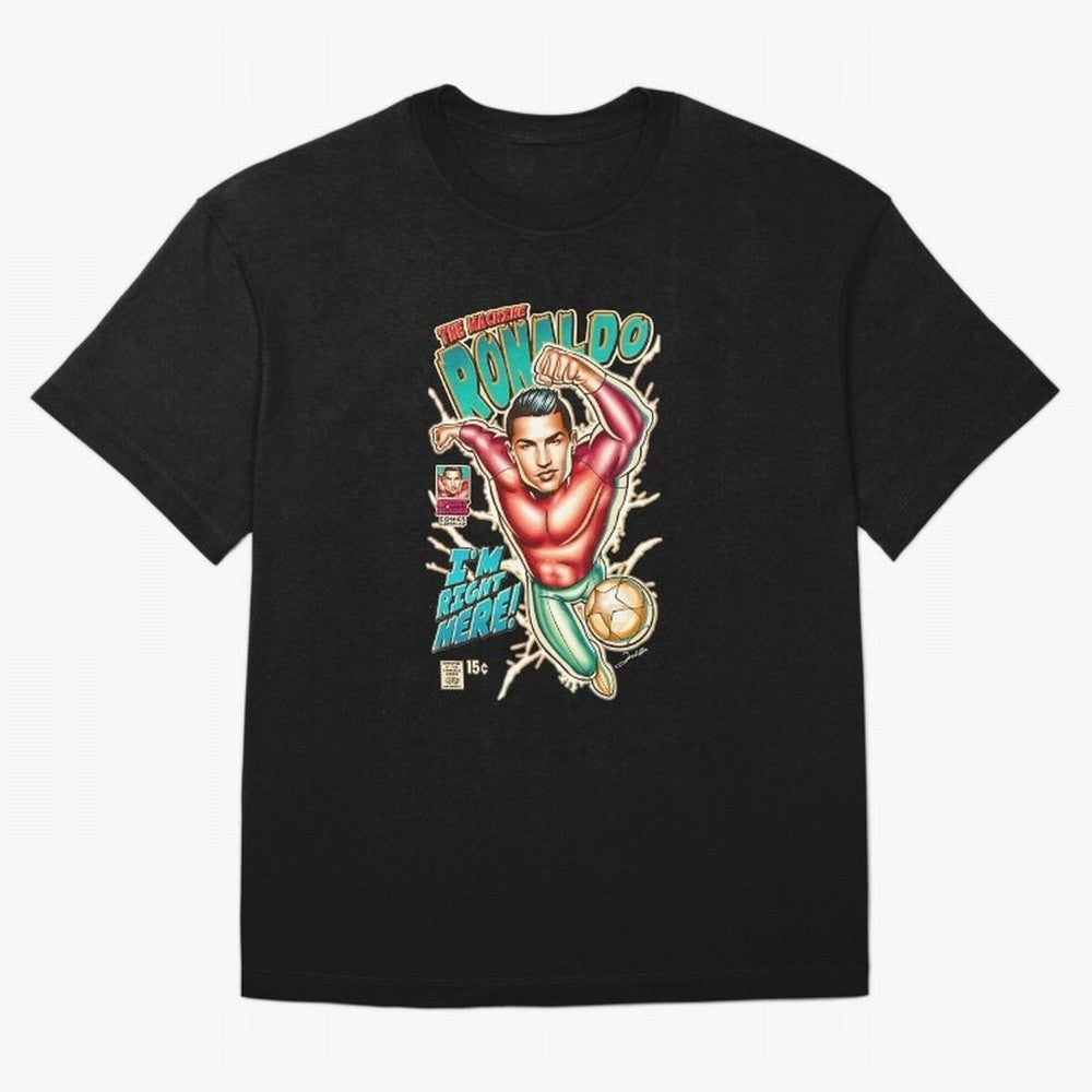 Cristiano Ronaldo CR7 Cristiano Ronaldo Oversized T-Shirt Spotlight FIFA World Cup 2026 USA Canada Mexico for Fans of Messi, Neymar and Mbappe and France, Bringing Retro Football Energy, Iconic Rivalries, Trophy Chase Drama and Stadium Atmosphere;
