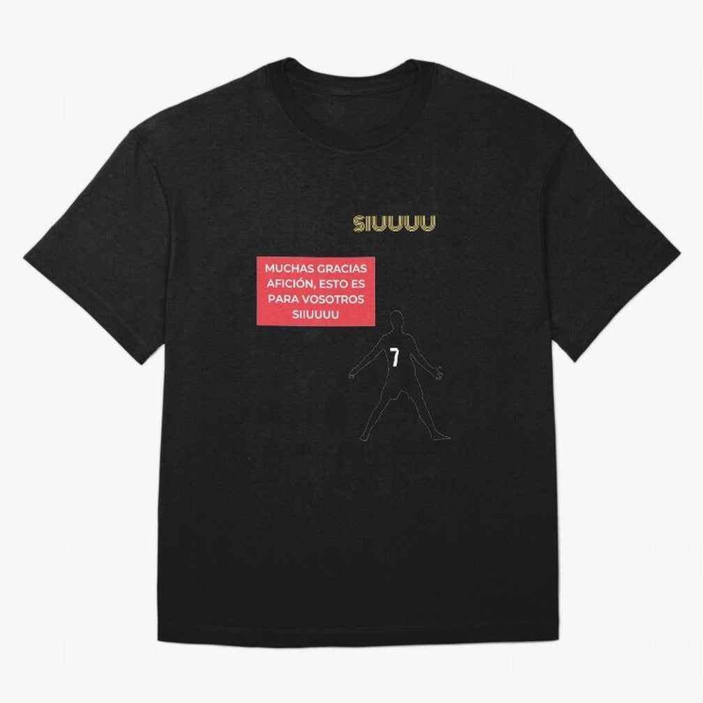 SIUUU CR7 Oversized T-Shirt Support Your Favorite Stars during FIFA World Cup 2026 for Fans of Neymar, Haaland and Cristiano Ronaldo and Spain and Netherlands, Bringing Classic Soccer Heritage, Championship Pressure, Fan Loyalty and International