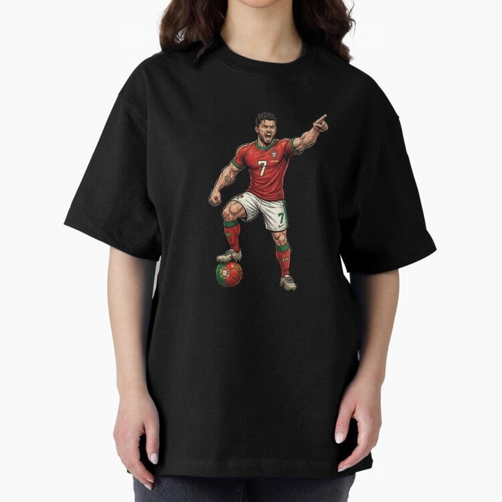The ultimate soccer player | anime style Oversized T-Shirt Celebrate Every Goal in Global Football Passion for FIFA World Cup 2026, Inspired by Haaland and Mbappe, Netherlands, Goal Celebration Energy, Supporter Heritage, Football Icons and