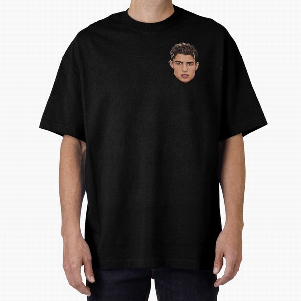 Cristiano Oversized T-Shirt Upgrade Global Football Passion for FIFA World Cup 2026 USA Canada Mexico, Filled with Mbappe, Portugal, Vintage Soccer Flavor, Modern Football Stars, National Flags and Final Night Emotion; Ideal for Football Dads,