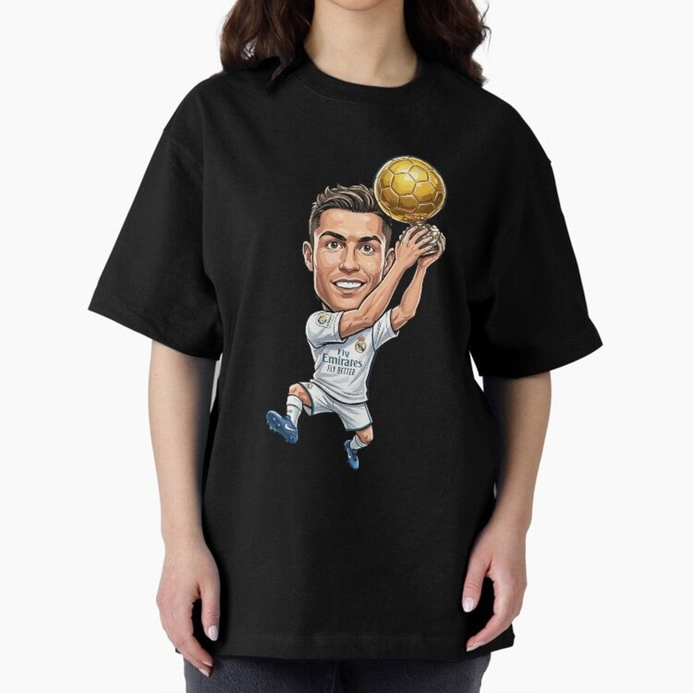 Cristiano Ronaldo Oversized T-Shirt Celebrate Classic Football Spirit in Global Football Passion for FIFA World Cup 2026 USA Canada Mexico, Connected to Cristiano Ronaldo, Haaland and CR7, Spain and Netherlands, Soccer Culture, Superstar Moments,