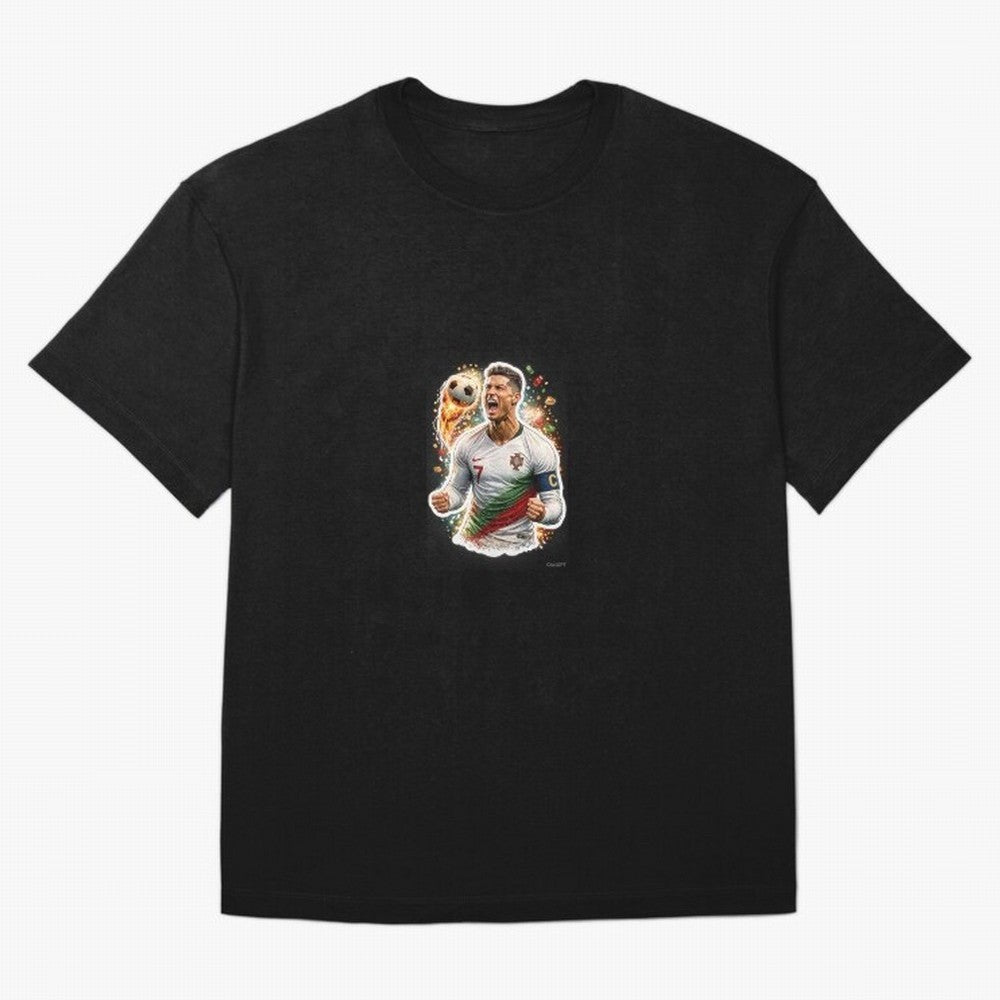 Ronaldo Winning Moment Oversized T-Shirt Discover Match Day Hype around FIFA World Cup 2026, Messi, Portugal, Spain and Germany, Worldwide Fan Energy, Dramatic Goals, Stadium Lights and Championship Celebrations; Ideal for Fans Who Follow Messi,