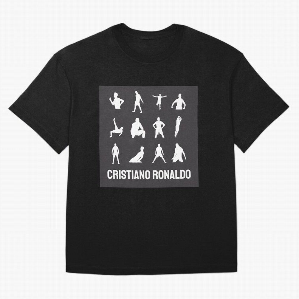 Cristiano Ronaldo Minimalism Silhouette Oversized T-Shirt Show Love for Legendary Goals in FIFA World Cup 2026 Filled with Messi, Neymar and Mbappe, Spain Energy, Supporter Pride, Iconic Celebrations, Legendary Names and Global Match Day Energy;
