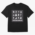 Cristiano Ronaldo Minimalism Silhouette Oversized T-Shirt Show Love for Legendary Goals in FIFA World Cup 2026 Filled with Messi, Neymar and Mbappe, Spain Energy, Supporter Pride, Iconic Celebrations, Legendary Names and Global Match Day Energy;