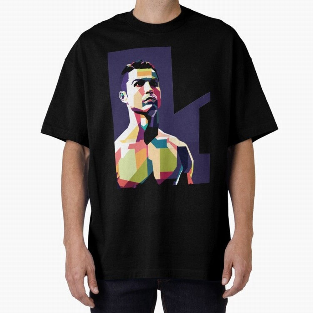 Ronaldo Cristiano Ronaldo Oversized T-Shirt Celebrate Every Goal in Global Football Passion for FIFA World Cup 2026, Inspired by Haaland and Mbappe, Netherlands, Goal Celebration Energy, Supporter Heritage, Football Icons and Worldwide Tournament