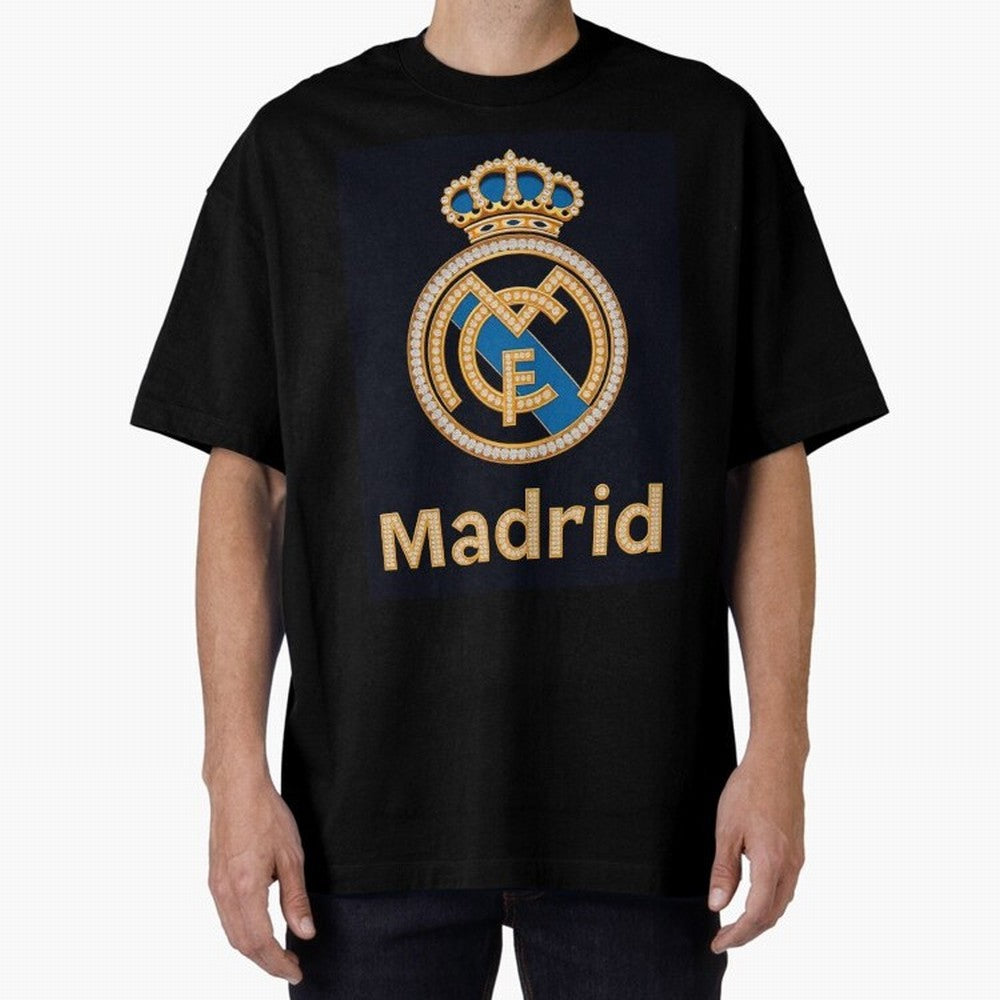 Madrid Oversized T-Shirt Celebrate Supporters United by Match Day Hype around FIFA World Cup 2026, Mbappe, Argentina, Soccer Culture, Superstar Moments, National Team Dreams and Competitive Fire; Great for Supporters Who Love Legendary Players,