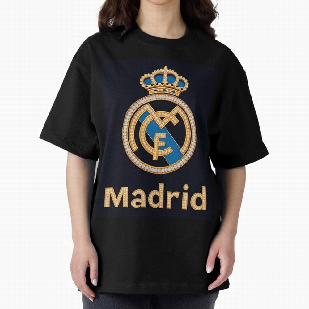 Madrid Oversized T-Shirt Celebrate Supporters United by Match Day Hype around FIFA World Cup 2026, Mbappe, Argentina, Soccer Culture, Superstar Moments, National Team Dreams and Competitive Fire; Great for Supporters Who Love Legendary Players,