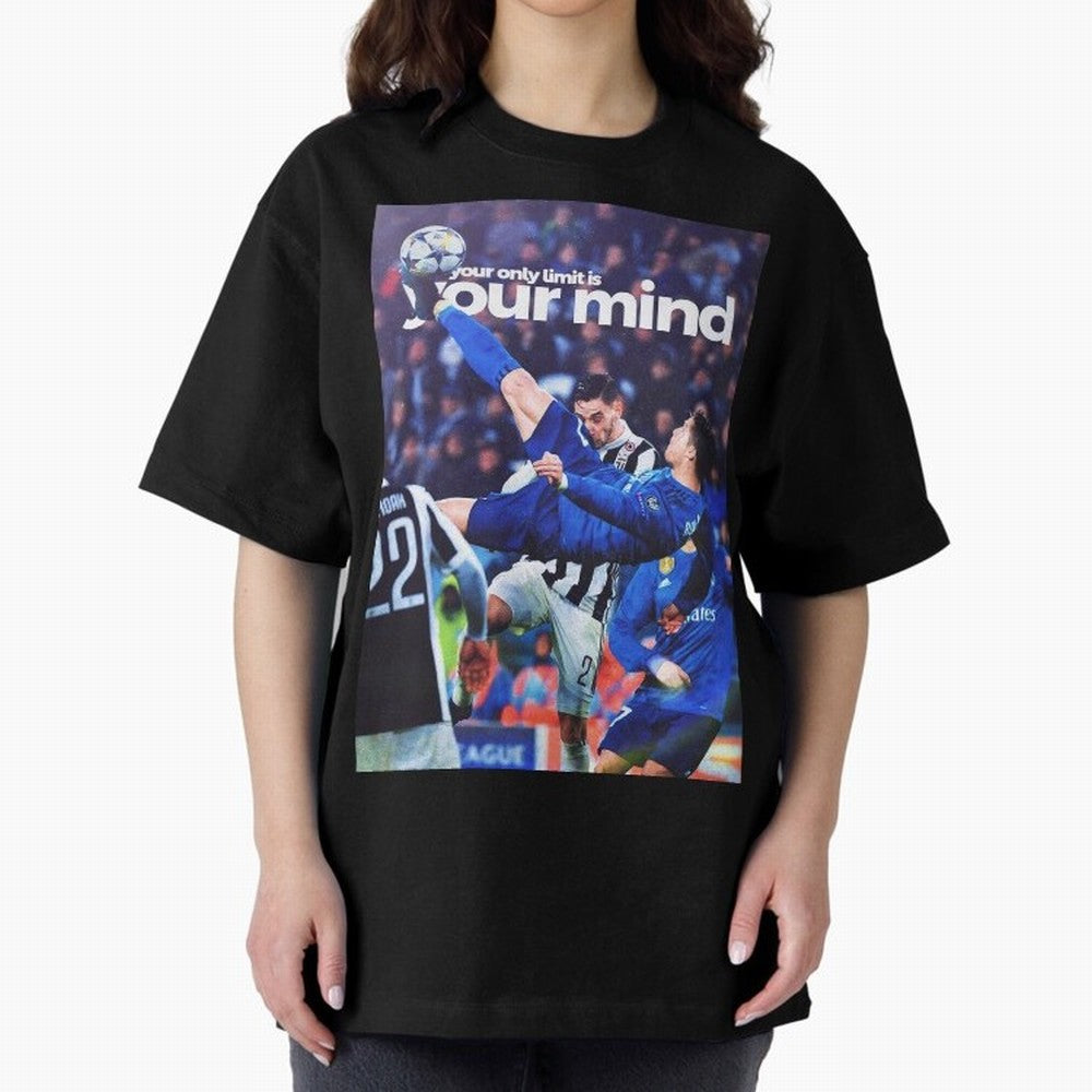 Cristiano Ronaldo - Your only limit is your mind Oversized T-Shirt Create FIFA World Cup 2026 Group Stage for Fans of Neymar and Brazil, Portugal and Argentina, Bringing Classic Soccer Heritage, Championship Pressure, Fan Loyalty and International