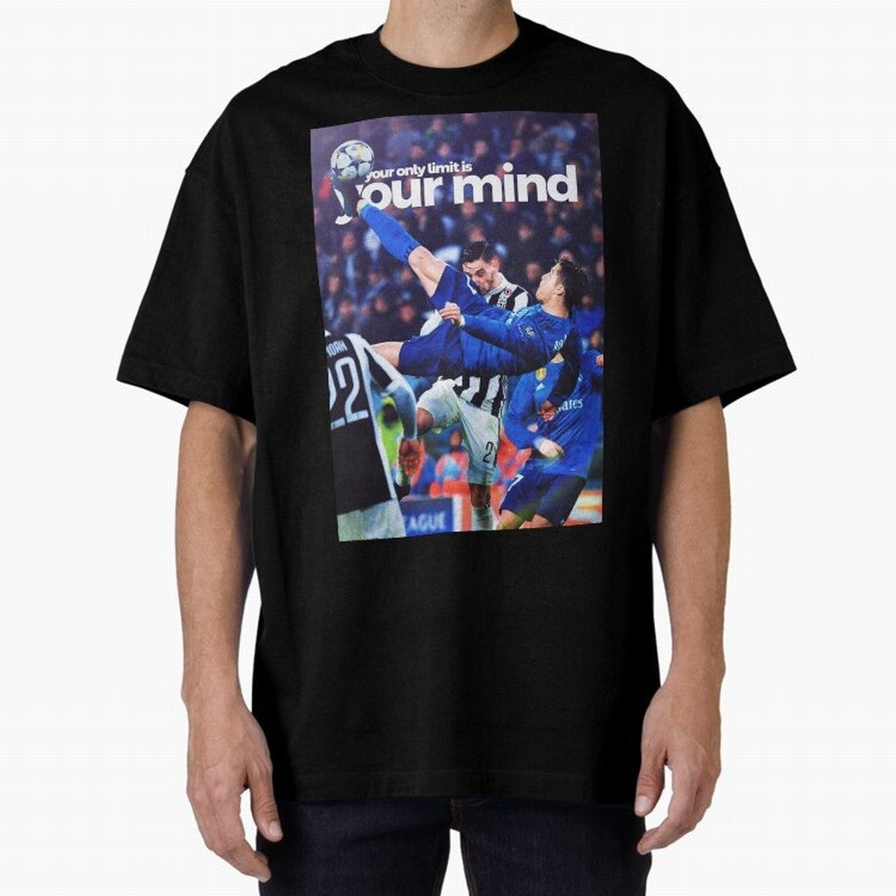 Cristiano Ronaldo - Your only limit is your mind Oversized T-Shirt Create FIFA World Cup 2026 Group Stage for Fans of Neymar and Brazil, Portugal and Argentina, Bringing Classic Soccer Heritage, Championship Pressure, Fan Loyalty and International