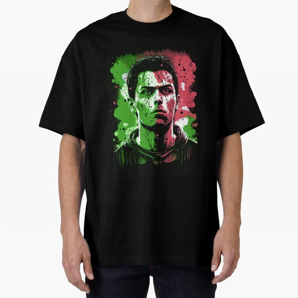 Cristiano Ronaldo Oversized T-Shirt Feel Global Football Passion for FIFA World Cup 2026 Group Stage, Featuring Haaland and Mbappe, Netherlands, Worldwide Fan Energy, Dramatic Goals, Stadium Lights and Championship Celebrations; Made for Die Hard