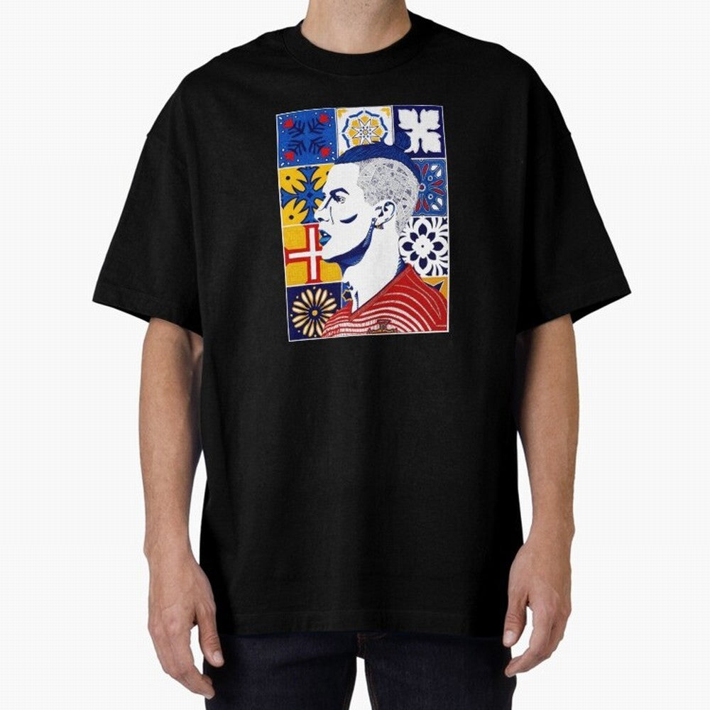 Cristiano Ronaldo Azulejos Oversized T-Shirt Fuel Your Fan Pride for FIFA World Cup 2026 Spirit, Capturing France, Haaland and Mbappe, Football History, Final Match Energy, Crowd Noise and Once in a Lifetime Moments; Made for Collectors Who Enjoy