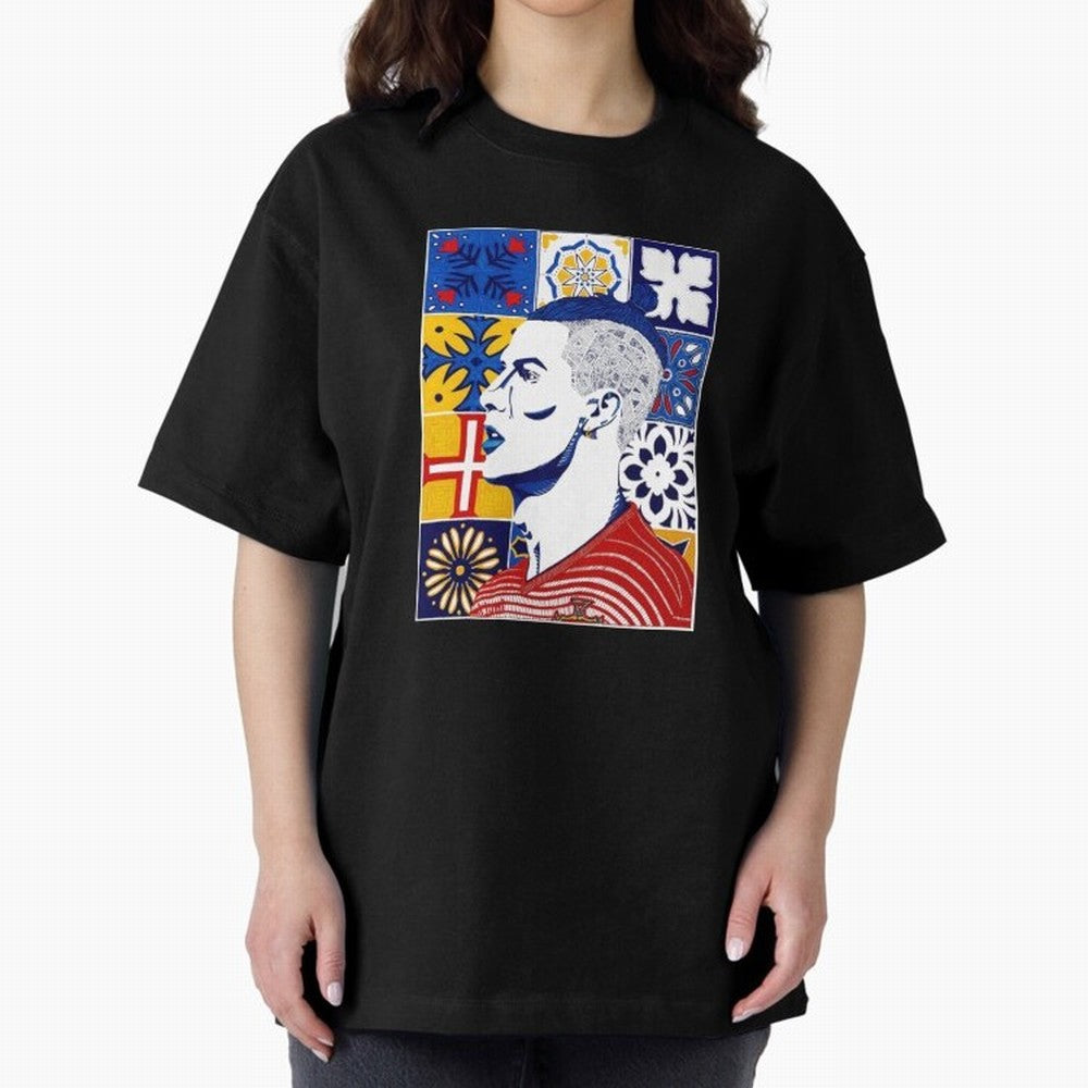 Cristiano Ronaldo Azulejos Oversized T-Shirt Fuel Your Fan Pride for FIFA World Cup 2026 Spirit, Capturing France, Haaland and Mbappe, Football History, Final Match Energy, Crowd Noise and Once in a Lifetime Moments; Made for Collectors Who Enjoy