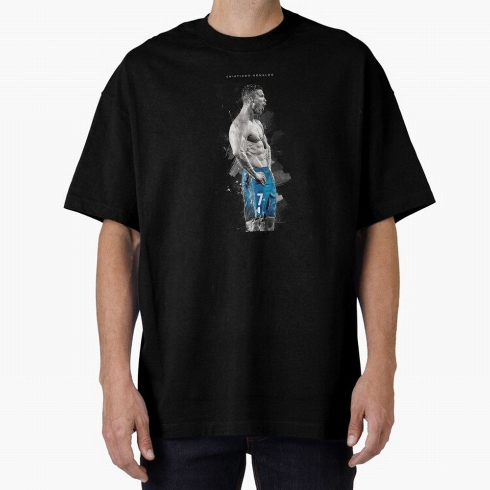 Cristiano Ronaldo Oversized T-Shirt Celebrate Fan Favorites in FIFA World Cup 2026 Spirit, Featuring Portugal, Spain and Germany, Messi and Cristiano Ronaldo, Sports Nostalgia, International Competition, Famous Players and Unforgettable Victories;