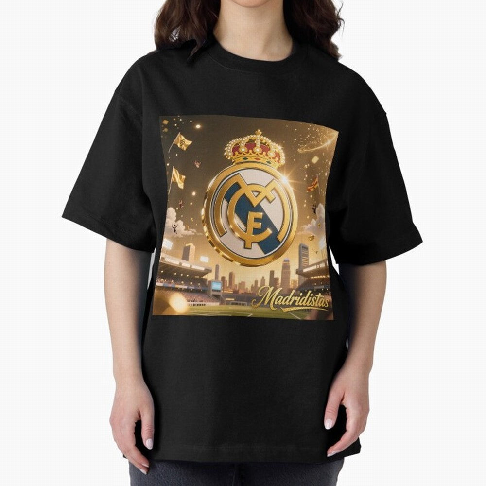 Madridistas Oversized T-Shirt Experience the FIFA World Cup 2026 Journey through Messi and Cristiano Ronaldo Highlights, Argentina and Brazil Pride, Goal Celebration Energy, Supporter Heritage, Football Icons and Worldwide Tournament Joy; Perfect