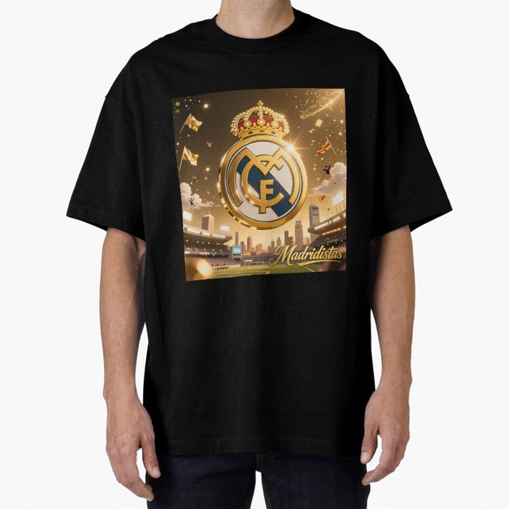 Madridistas Oversized T-Shirt Experience the FIFA World Cup 2026 Journey through Messi and Cristiano Ronaldo Highlights, Argentina and Brazil Pride, Goal Celebration Energy, Supporter Heritage, Football Icons and Worldwide Tournament Joy; Perfect