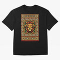 Portuguese Geometric Lion Portrait Oversized T-Shirt Showcase FIFA World Cup 2026 USA Canada Mexico for Fans of Mbappe and Neymar and Netherlands, Bringing Tournament Hype, Historic Matchups, Family Viewing Parties and Global Sports Pride; Perfect