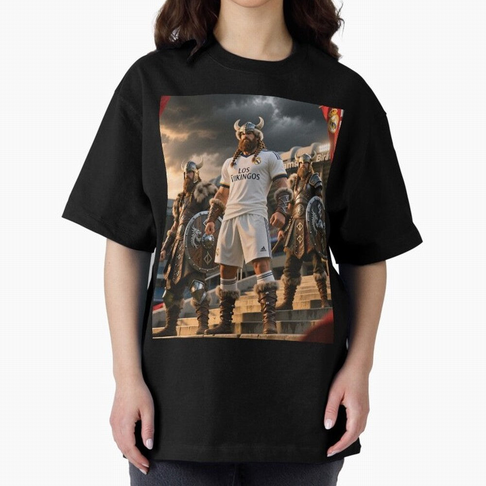 Los Vikingos del Bernab¨¦u Oversized T-Shirt Step into Match Day Hype around FIFA World Cup 2026 USA Canada Mexico, Messi, CR7 and Mbappe, Argentina, Champion Mindset, Group Stage Buzz, Knockout Tension and Passionate Fan Culture; Ideal for