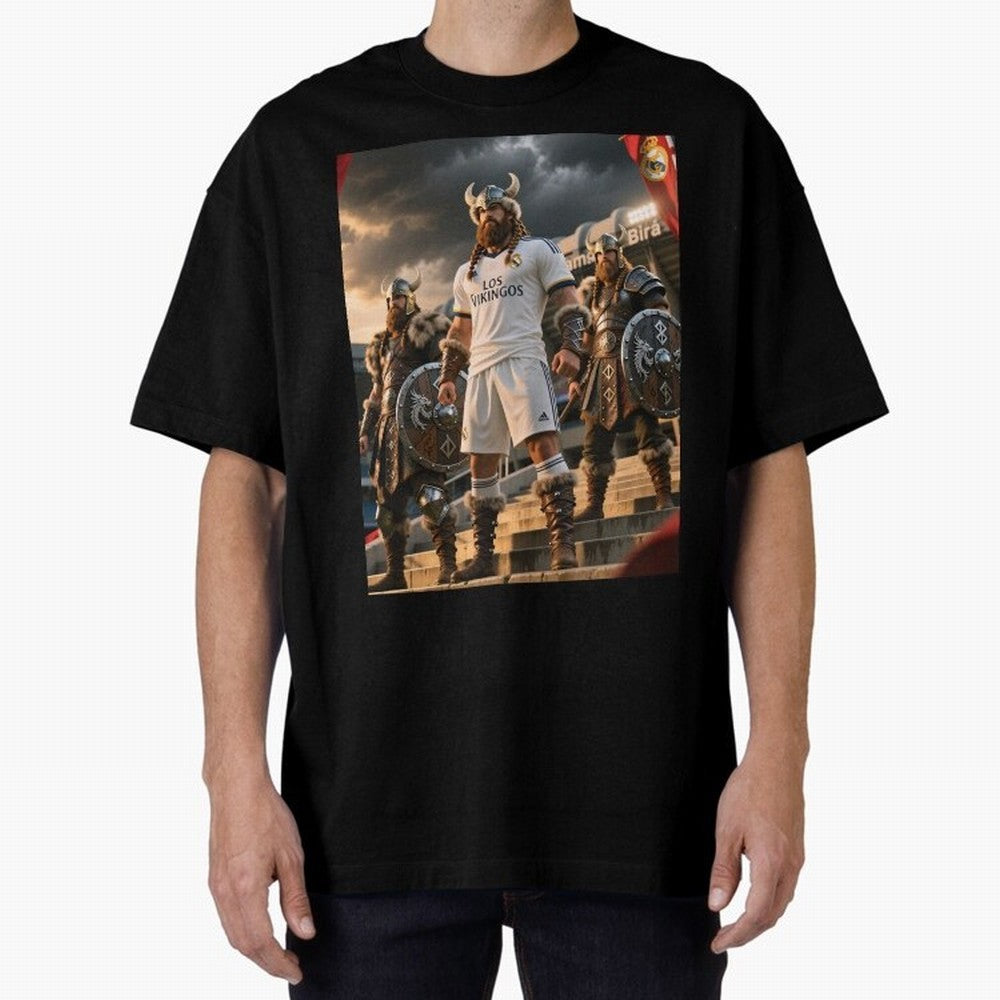 Los Vikingos del Bernab¨¦u Oversized T-Shirt Step into Match Day Hype around FIFA World Cup 2026 USA Canada Mexico, Messi, CR7 and Mbappe, Argentina, Champion Mindset, Group Stage Buzz, Knockout Tension and Passionate Fan Culture; Ideal for