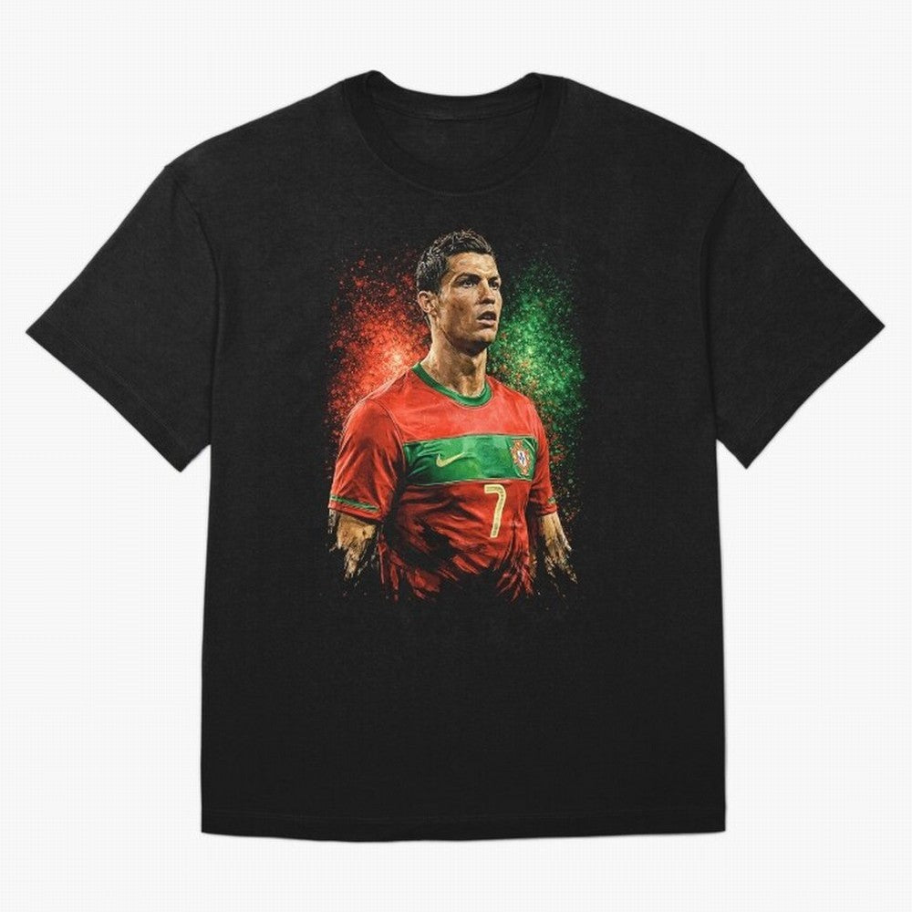 Cristiano Ronaldo Football Legend Oversized T-Shirt Celebrate the Biggest Stage of FIFA World Cup 2026 USA Canada Mexico for Fans of Cristiano Ronaldo and France and Portugal, Bringing Worldwide Fan Energy, Dramatic Goals, Stadium Lights and