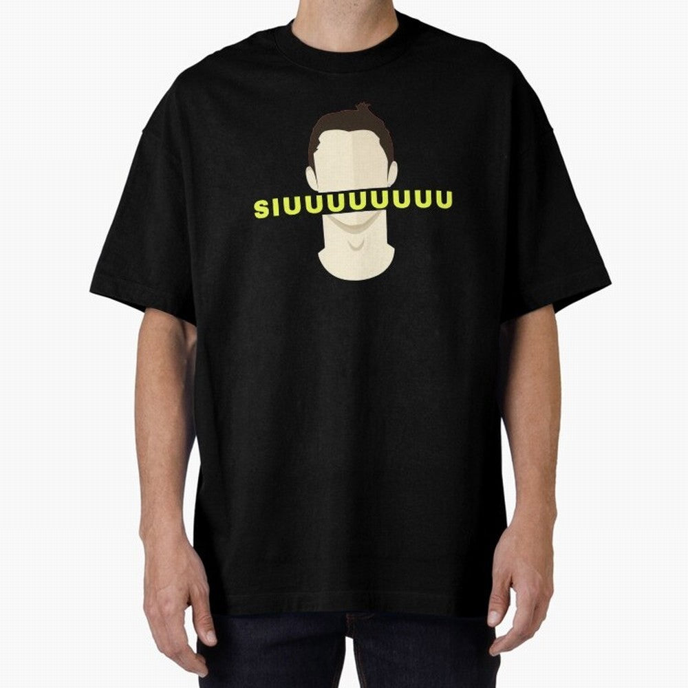 CR7 siuuu funny Oversized T-Shirt Feel the FIFA World Cup 2026 USA Canada Mexico Journey through Messi, CR7 and Mbappe Highlights, Portugal, Spain and Germany Pride, Soccer Culture, Superstar Moments, National Team Dreams and Competitive Fire;