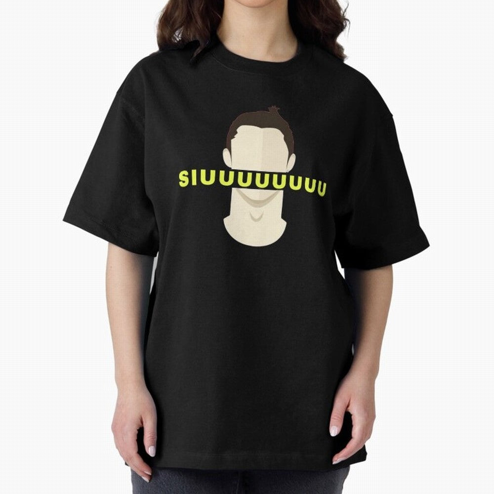CR7 siuuu funny Oversized T-Shirt Feel the FIFA World Cup 2026 USA Canada Mexico Journey through Messi, CR7 and Mbappe Highlights, Portugal, Spain and Germany Pride, Soccer Culture, Superstar Moments, National Team Dreams and Competitive Fire;