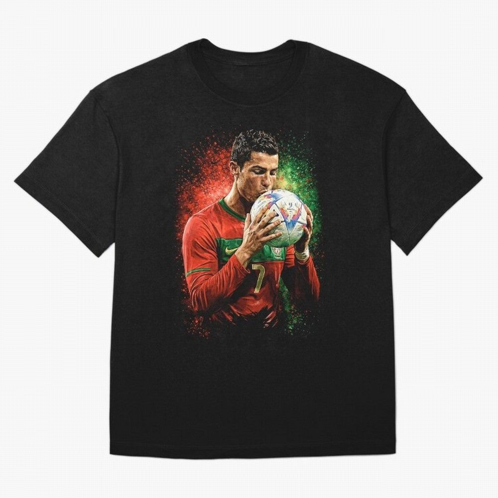 Cristiano Ronaldo Football Legend Oversized T-Shirt Relive the FIFA World Cup 2026 Journey through Haaland and Mbappe Highlights, England Pride, Retro Football Energy, Iconic Rivalries, Trophy Chase Drama and Stadium Atmosphere; Made for Collectors