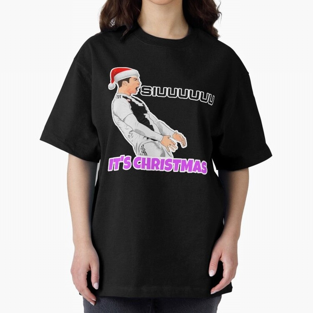 It¡¯s Christmas siuuu CR7 funny Oversized T-Shirt Represent FIFA World Cup 2026 USA Canada Mexico for Fans of Haaland and Argentina, Bringing Fan Favorite Moments, National Team Passion, Big Match Drama and Soccer History; Great for Supporters Who