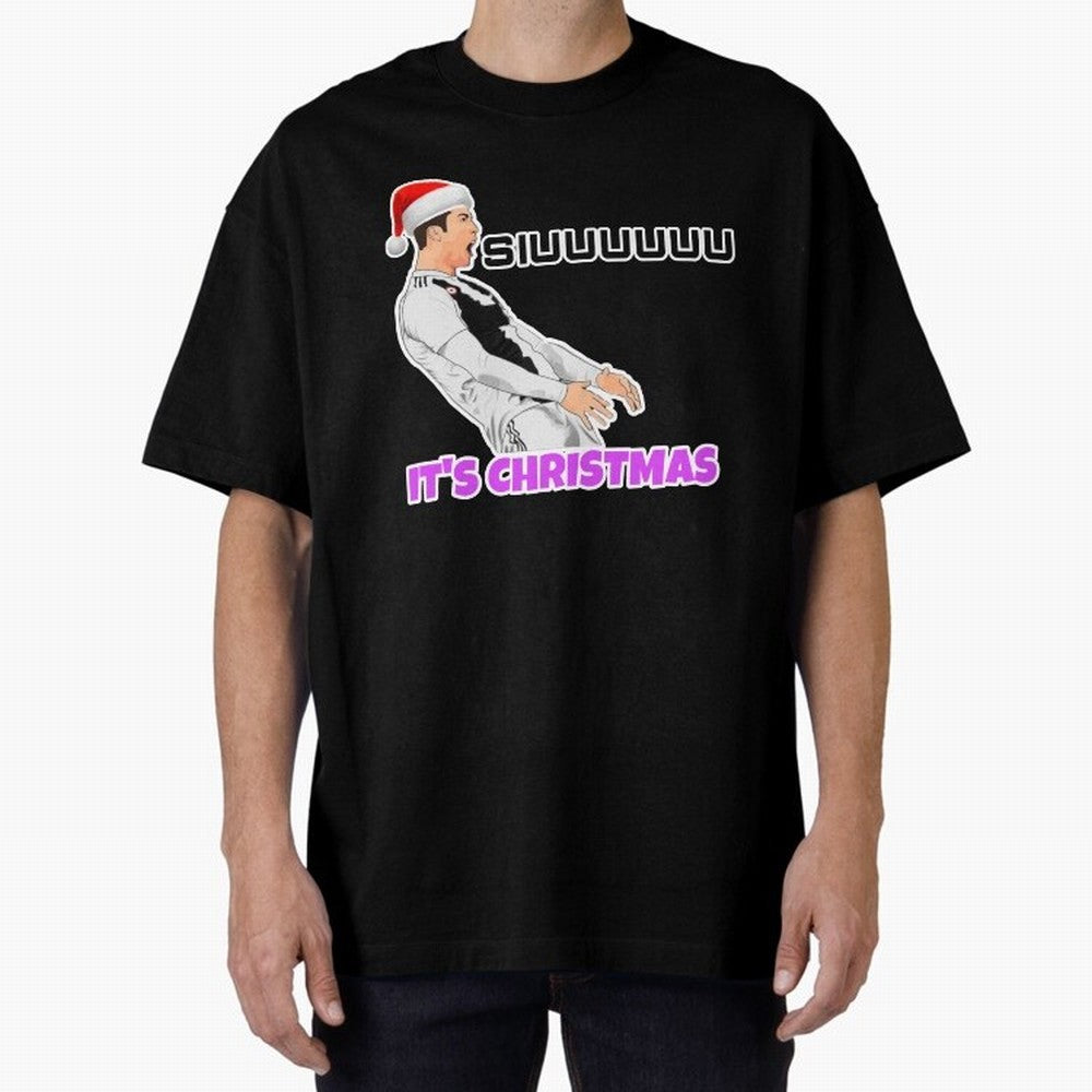 It¡¯s Christmas siuuu CR7 funny Oversized T-Shirt Represent FIFA World Cup 2026 USA Canada Mexico for Fans of Haaland and Argentina, Bringing Fan Favorite Moments, National Team Passion, Big Match Drama and Soccer History; Great for Supporters Who