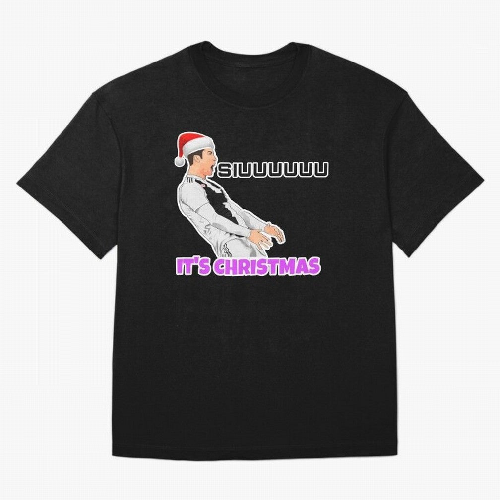 It¡¯s Christmas siuuu CR7 funny Oversized T-Shirt Represent FIFA World Cup 2026 USA Canada Mexico for Fans of Haaland and Argentina, Bringing Fan Favorite Moments, National Team Passion, Big Match Drama and Soccer History; Great for Supporters Who