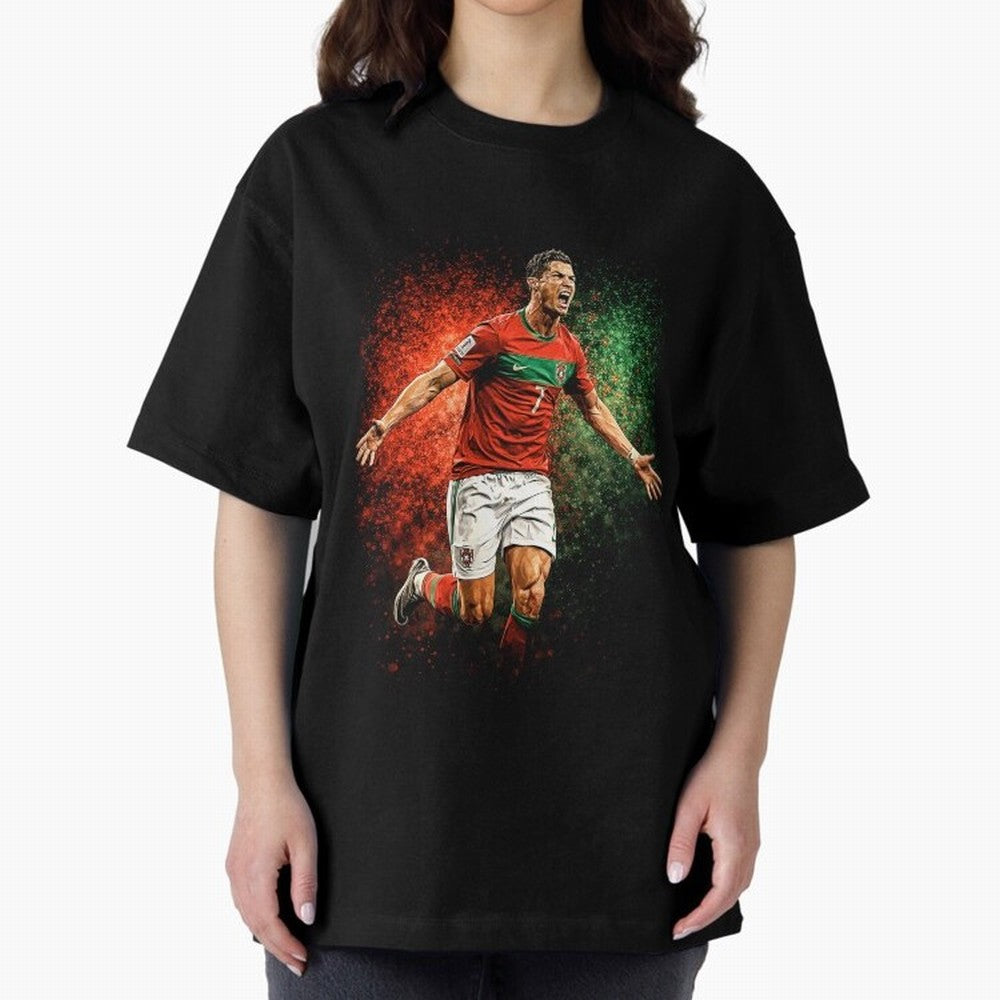 Cristiano Ronaldo Football Legend Oversized T-Shirt Bring Champion Energy into the FIFA World Cup 2026 Journey through Messi, Neymar and Mbappe Highlights, Brazil, Portugal and Argentina Pride, Football Passion, Legendary Performances, Festival