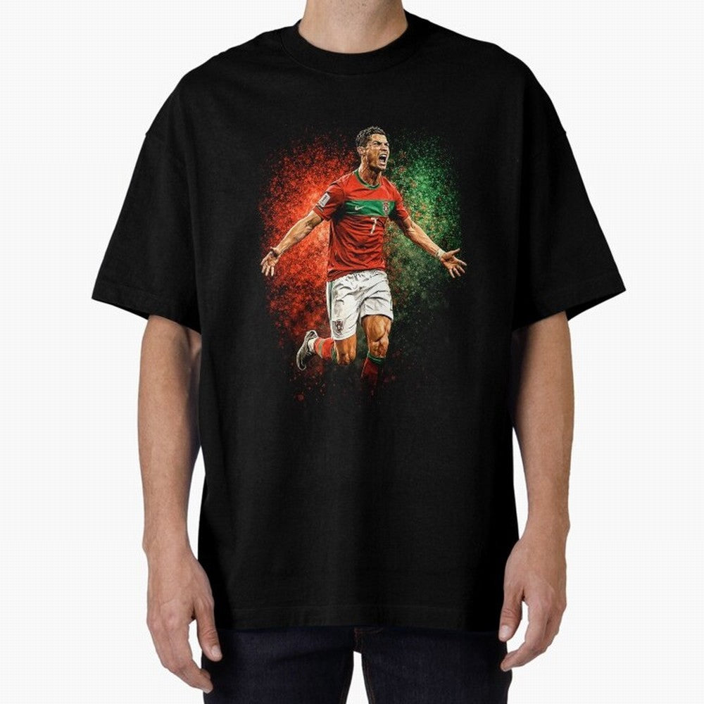 Cristiano Ronaldo Football Legend Oversized T-Shirt Bring Champion Energy into the FIFA World Cup 2026 Journey through Messi, Neymar and Mbappe Highlights, Brazil, Portugal and Argentina Pride, Football Passion, Legendary Performances, Festival