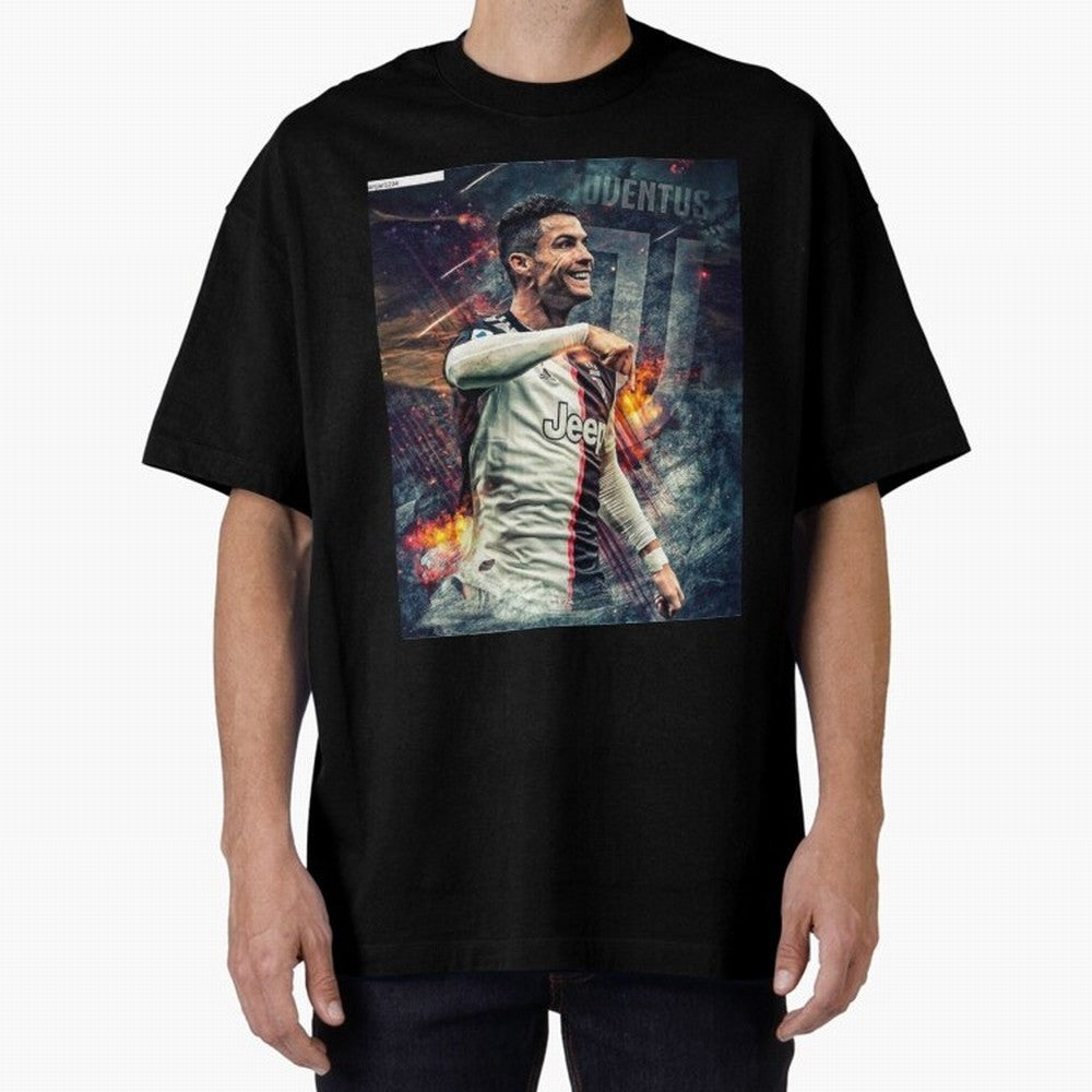 Wallpaper Cristiano Ronaldo Oversized T-Shirt Fuel Your Fan Pride for FIFA World Cup 2026 Group Stage for Fans of Haaland and Portugal, Spain and Germany, Bringing Championship Spirit, Famous Goals, Roaring Crowds and International Football Unity;