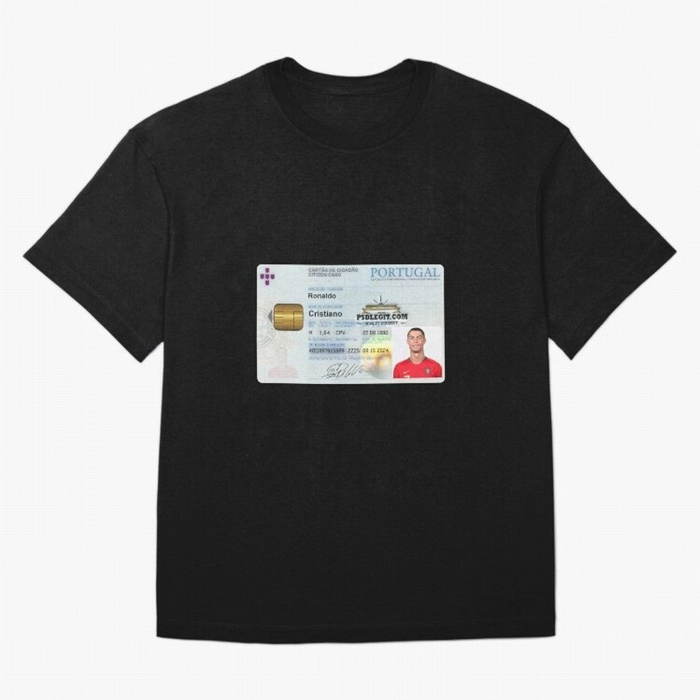 Cristiano Ronaldo CARD ID Oversized T-Shirt Cheer for the FIFA World Cup 2026 Group Stage Journey through Cristiano Ronaldo Highlights, Argentina Pride, Sports Nostalgia, International Competition, Famous Players and Unforgettable Victories; Ideal