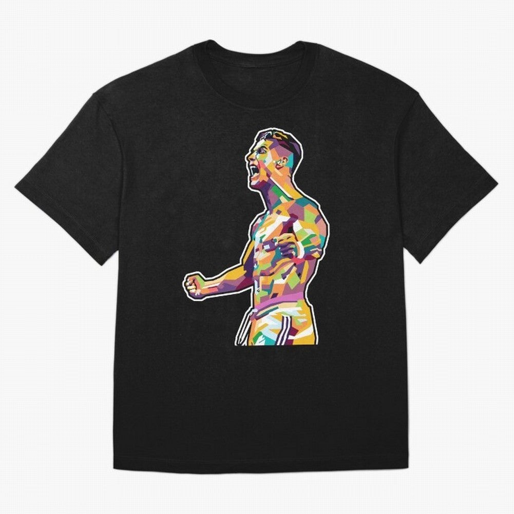 Cr7 Pop Art Oversized T-Shirt Back Your Heroes with FIFA World Cup 2026 Inspired by Messi, CR7 and Mbappe, Portugal, Spain and Germany Energy, Global Supporter Spirit, Legendary Goals, National Colors and Tournament Celebration; Great for