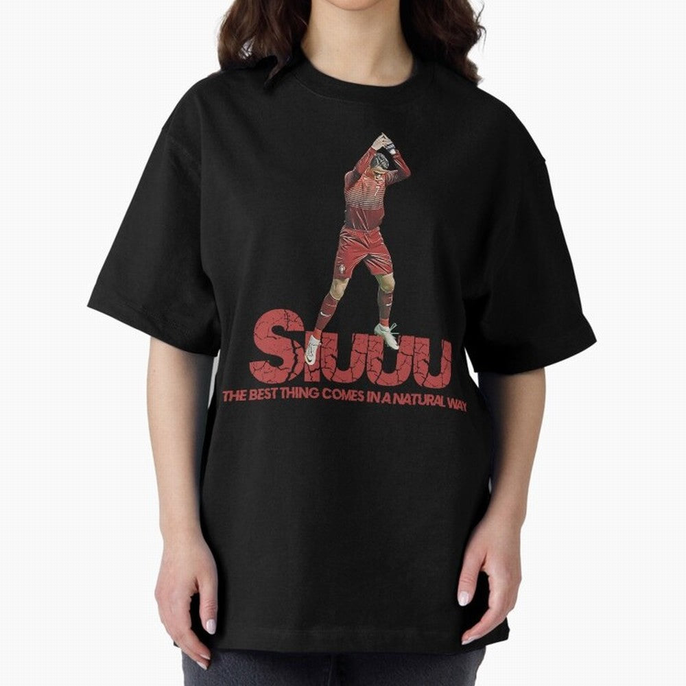 Cr7 Ronaldo Siuuu Oversized T-Shirt Relive FIFA World Cup 2026 Spirit, Capturing England and Germany, Mbappe and Neymar, Global Supporter Spirit, Legendary Goals, National Colors and Tournament Celebration; Built for Supporters Chasing Trophy