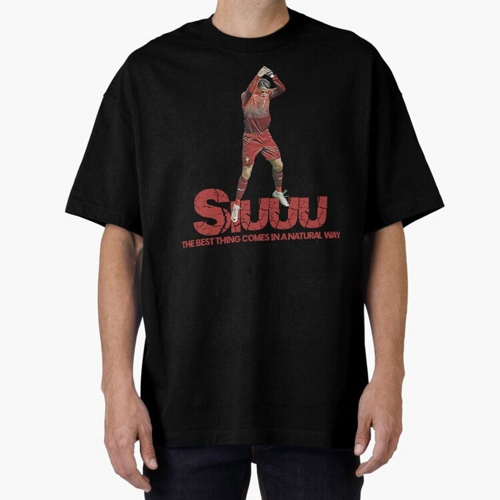 Cr7 Ronaldo Siuuu Oversized T-Shirt Relive FIFA World Cup 2026 Spirit, Capturing England and Germany, Mbappe and Neymar, Global Supporter Spirit, Legendary Goals, National Colors and Tournament Celebration; Built for Supporters Chasing Trophy