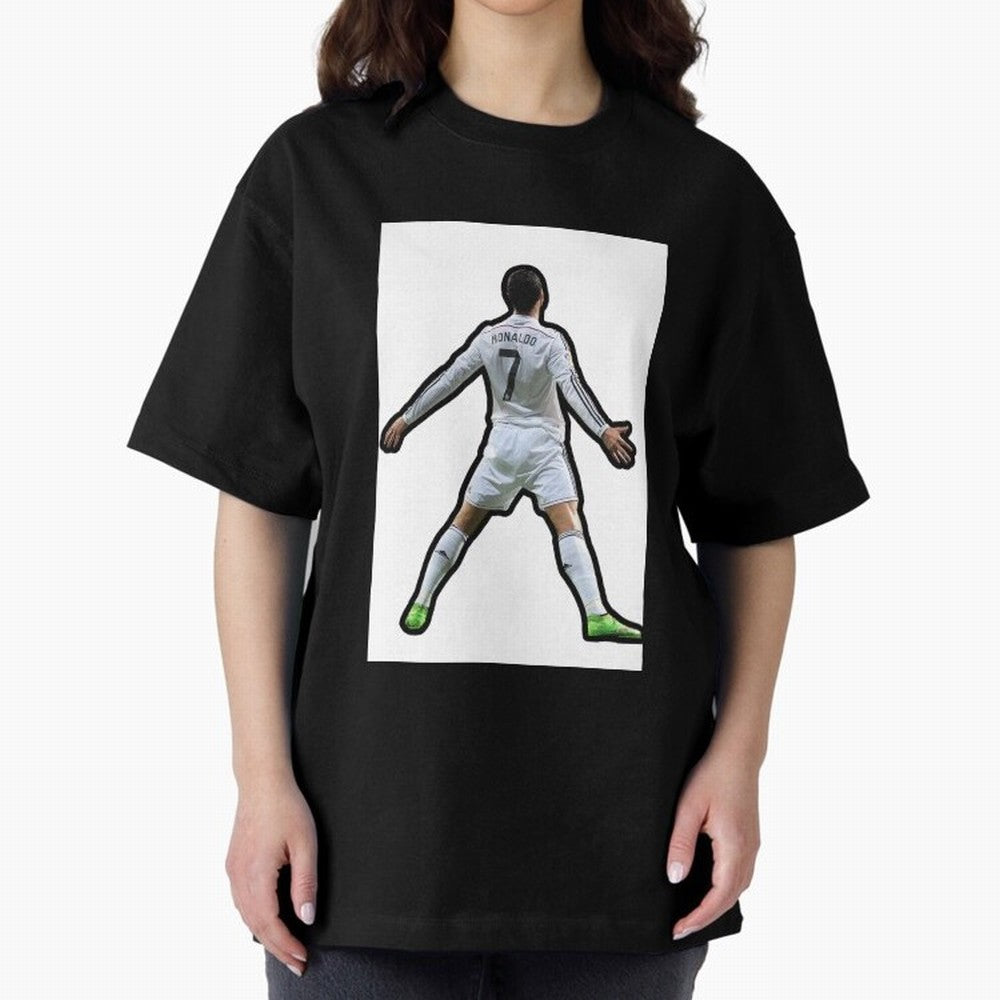 Cristiano Ronaldo Suii Sticker Oversized T-Shirt Celebrate Football Heritage in the FIFA World Cup 2026 Journey through Mbappe Highlights, Spain and Netherlands Pride, Football History, Final Match Energy, Crowd Noise and Once in a Lifetime