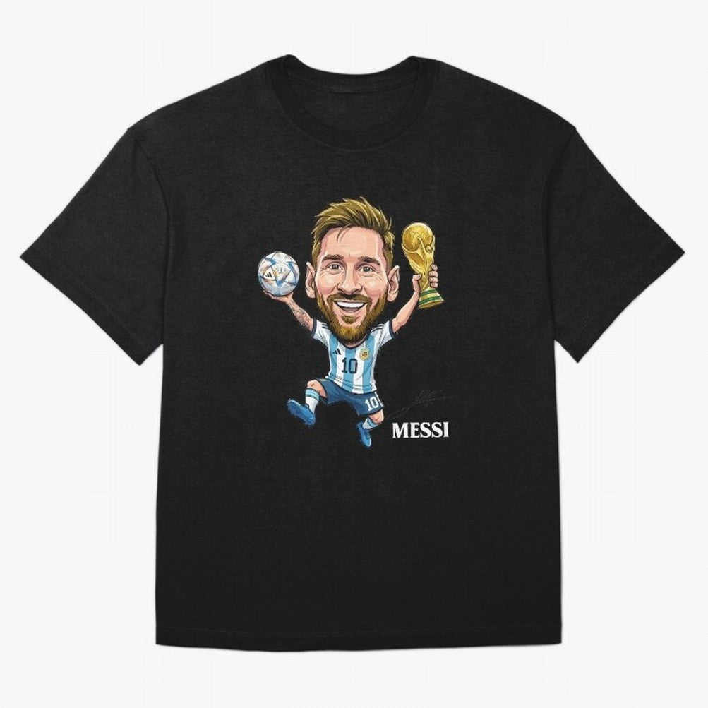 Messi Campion Oversized T-Shirt Celebrate the Road through the FIFA World Cup 2026 Group Stage Journey through CR7 and Messi Highlights, Argentina Pride, Champion Mindset, Group Stage Buzz, Knockout Tension and Passionate Fan Culture; Ideal for
