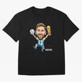 Messi Campion Oversized T-Shirt Celebrate the Road through the FIFA World Cup 2026 Group Stage Journey through CR7 and Messi Highlights, Argentina Pride, Champion Mindset, Group Stage Buzz, Knockout Tension and Passionate Fan Culture; Ideal for