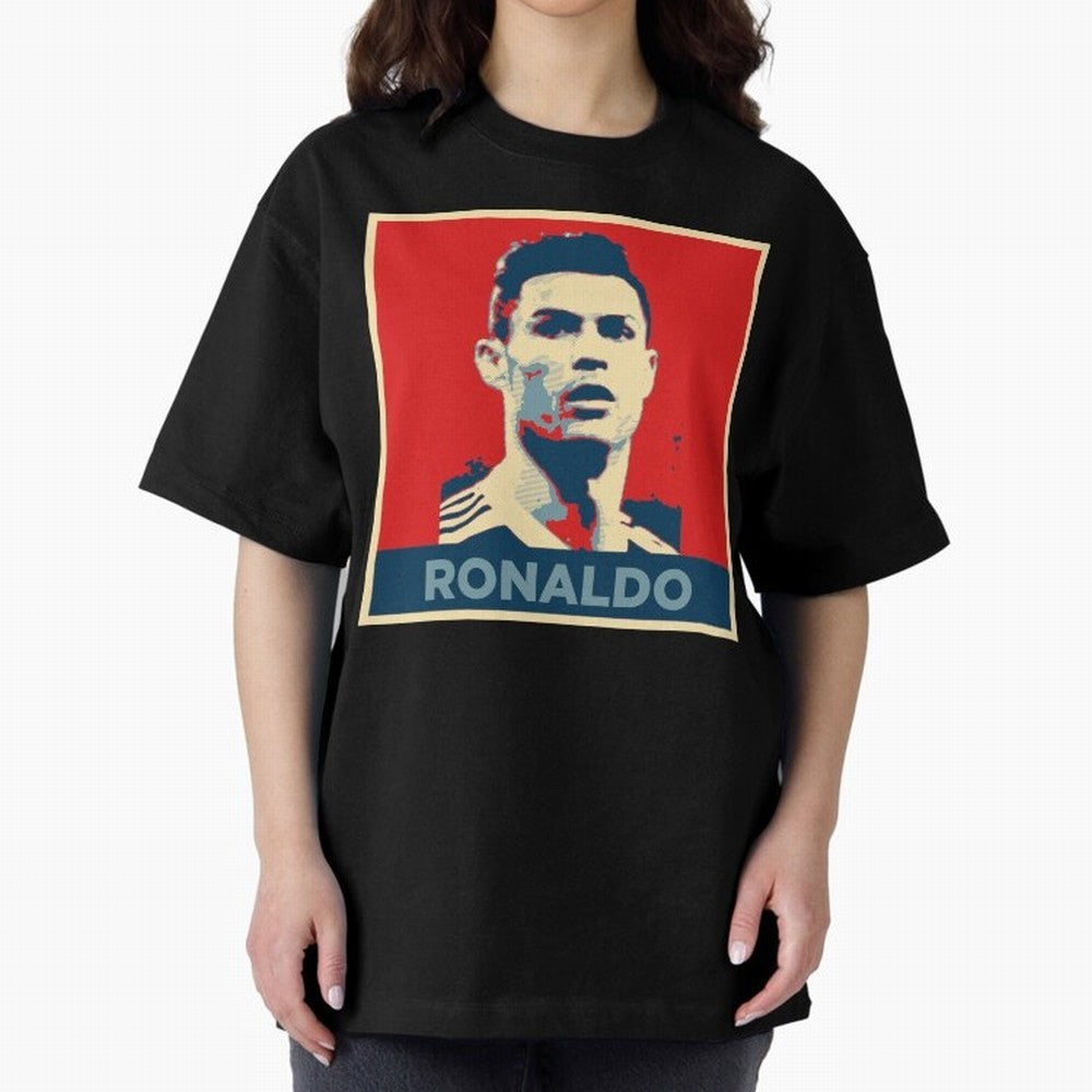 Cristiano Ronaldo Obama Style Oversized T-Shirt Capture FIFA World Cup 2026 Group Stage Inspired by Neymar, England and Germany Energy, Worldwide Fan Energy, Dramatic Goals, Stadium Lights and Championship Celebrations; Created for Match Day