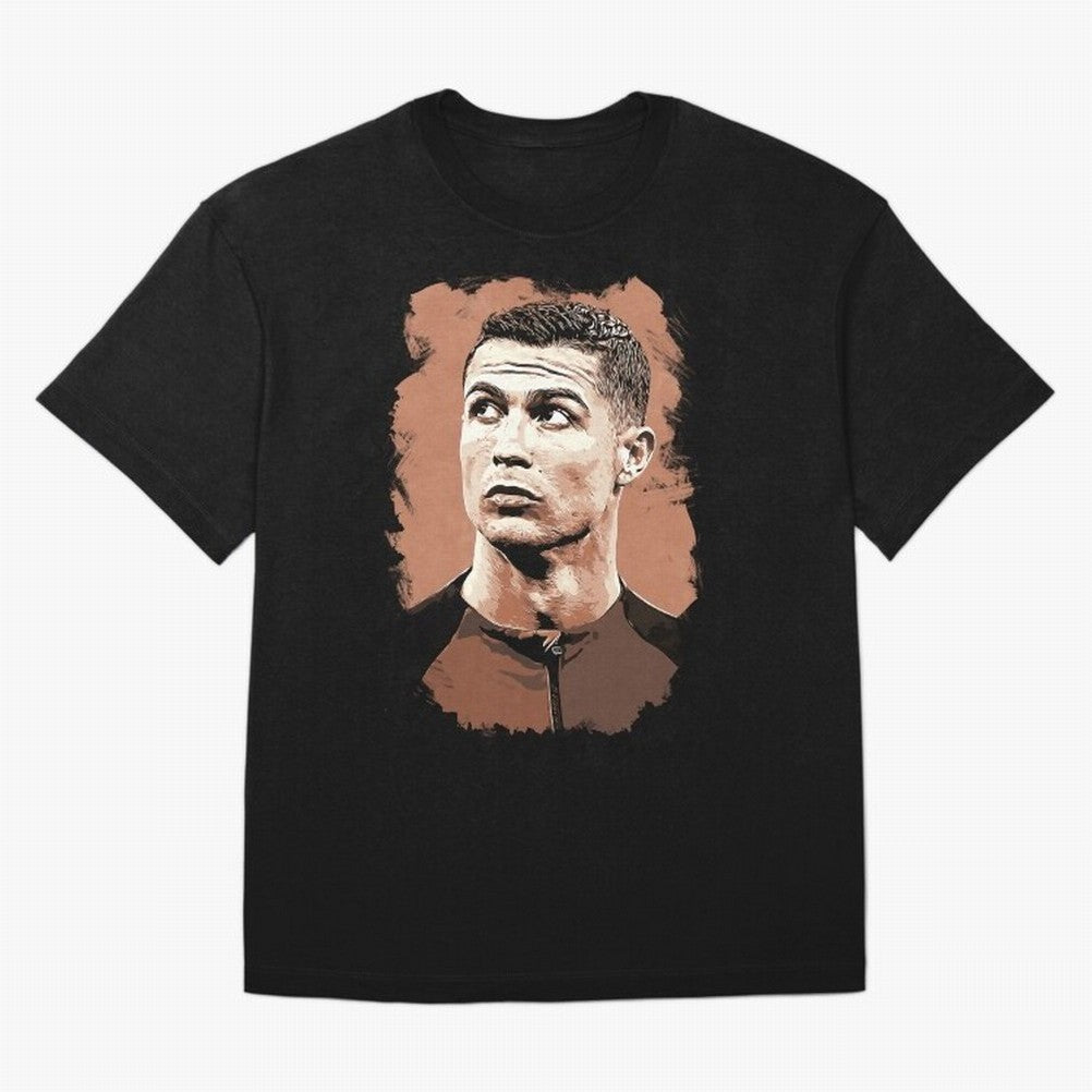 Cristiano Ronaldo Vexel Painting Oversized T-Shirt Honor Football Greatness during FIFA World Cup 2026 Spirit, Made for France, Mbappe, Goal Celebration Energy, Supporter Heritage, Football Icons and Worldwide Tournament Joy; Ideal for Fans Who