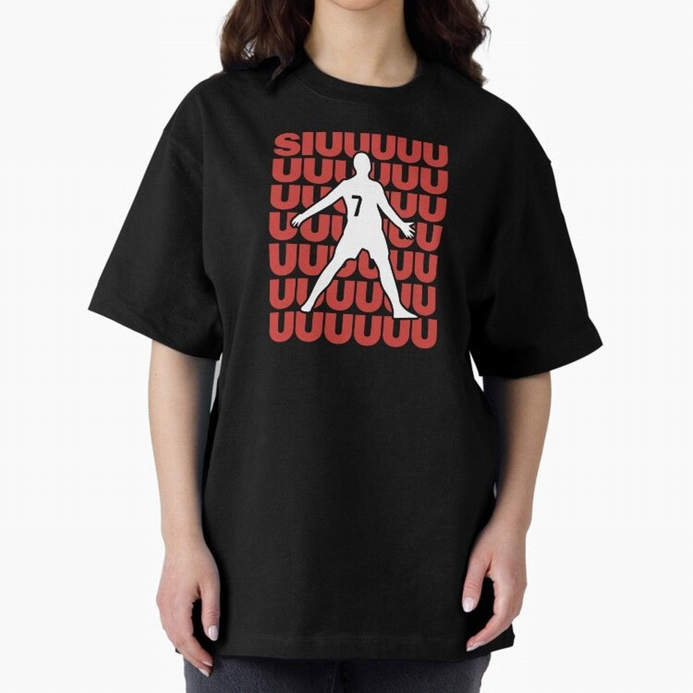 SIUUUUUU! Ronaldo Oversized T-Shirt Celebrate the Biggest Stage of FIFA World Cup 2026 USA Canada Mexico with Cristiano Ronaldo, Spain and Netherlands Energy, Football Festival Excitement, Trophy Ambitions, Country Rivalries and Star Player Buzz;