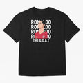 Ronaldo The Goat Oversized T-Shirt Represent Football Lovers during Global Football Passion for FIFA World Cup 2026 Group Stage, Centered on Haaland and Mbappe, Argentina and Brazil, Classic Soccer Heritage, Championship Pressure, Fan Loyalty and