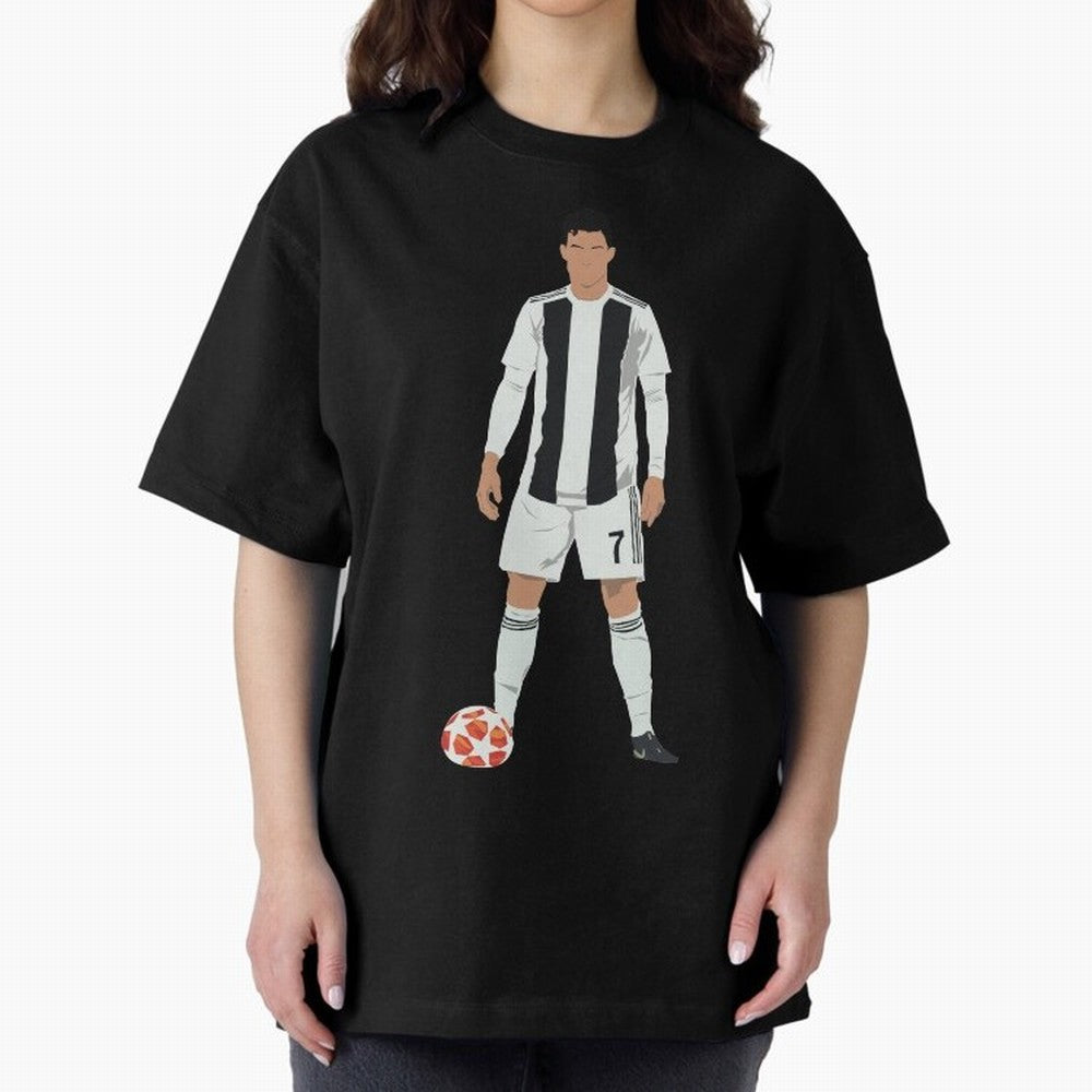 Ronaldo Stance Oversized T-Shirt Show Championship Spirit for FIFA World Cup 2026 Group Stage Inspired by Cristiano Ronaldo, England and Germany Energy, Worldwide Fan Energy, Dramatic Goals, Stadium Lights and Championship Celebrations; Created for